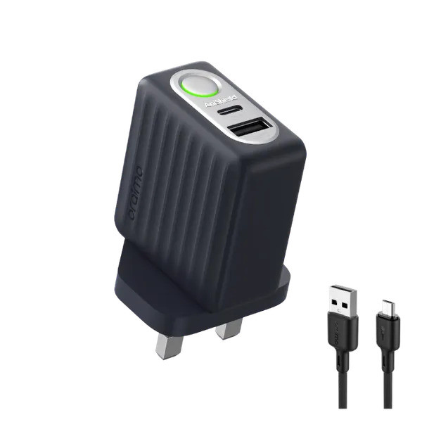 Oraimo Chargerkit  18W UK OCW-U83D With LTG cable Dark gray