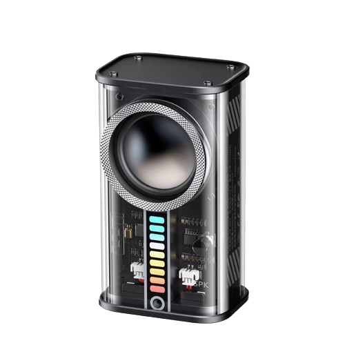 Remax RB-M68 Clear Mecha Wireless Speaker with RGB Lighting and Deep Bass