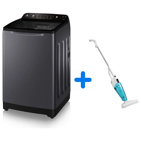 Alhafidh 18TL61 - 18Kg - Top Loading Washing Machine - Silver + Midea SC861 - Handheld Vacuum Cleaner - White