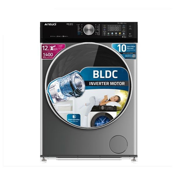 Newal WSH-9512-05 - 12Kg - 1400RPM - Front Loading Washing Machine - Silver