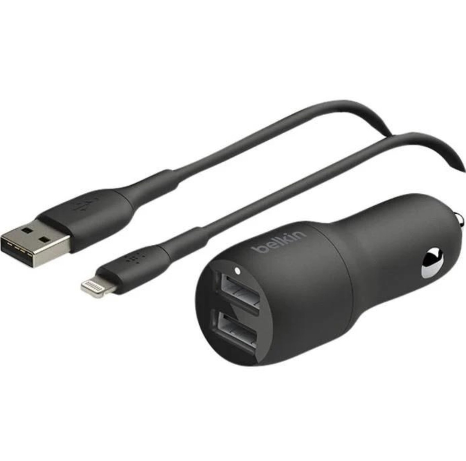 Belkin BoostCharge Dual USB-A Car Charger 24W, 12W power from each port