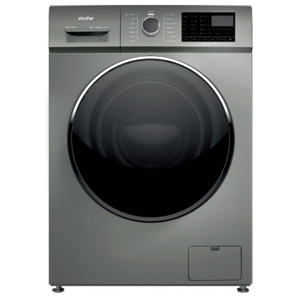 Simfer WM13006 - 12Kg - 1400RPM - Front Loading Washing Machine - Silver
