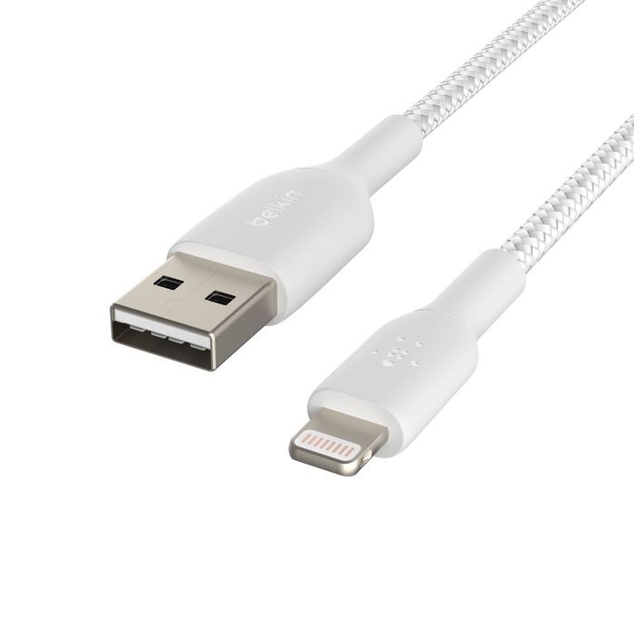 BELKIN LTG BRAIDED 2M WHT