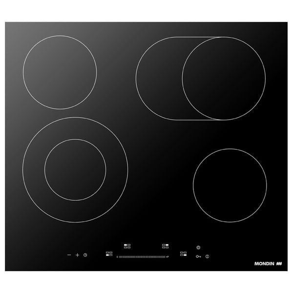 Mondin VE58AHEHD - 4 Burners - Electric Cooker - Black Glass