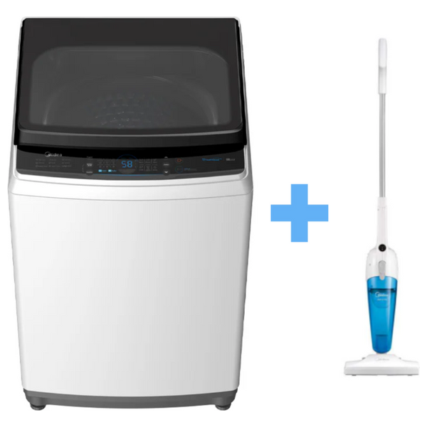 Midea MA200W110/WK - 11Kg - Top Loading Washing Machine - White + Midea SC861 - Handheld Vacuum Cleaner - White