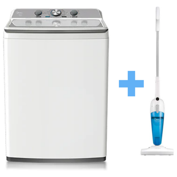 Midea MA500W200/WW - 20Kg - Top Loading Washing Machine - White + Midea SC861 - Handheld Vacuum Cleaner - White