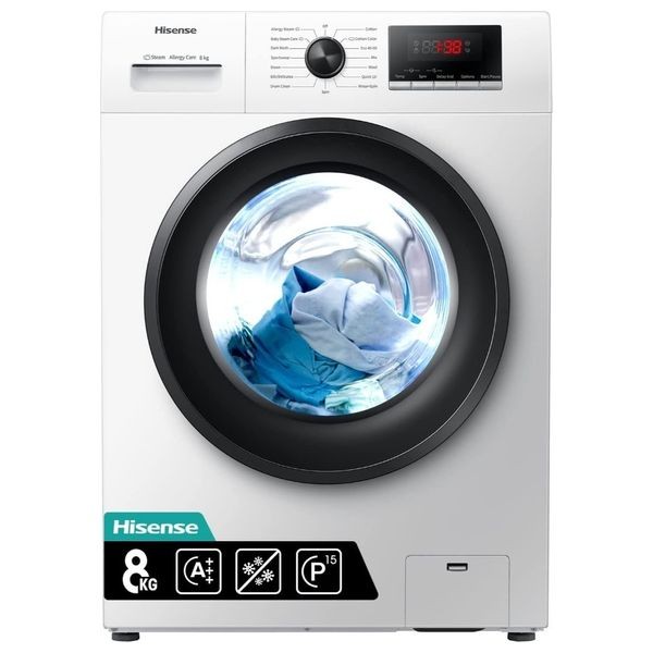 Hisense WFQP8012WS - 8Kg - 1200RPM - Front Loading Washing Machine - White