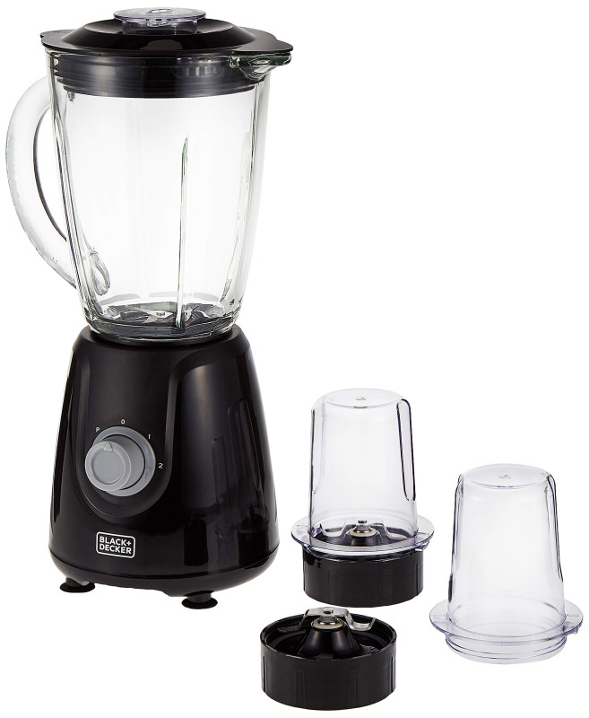 Black&Decker BX440G-B5 Blender with Glass Jar And 2 Grinding 400W black/gray