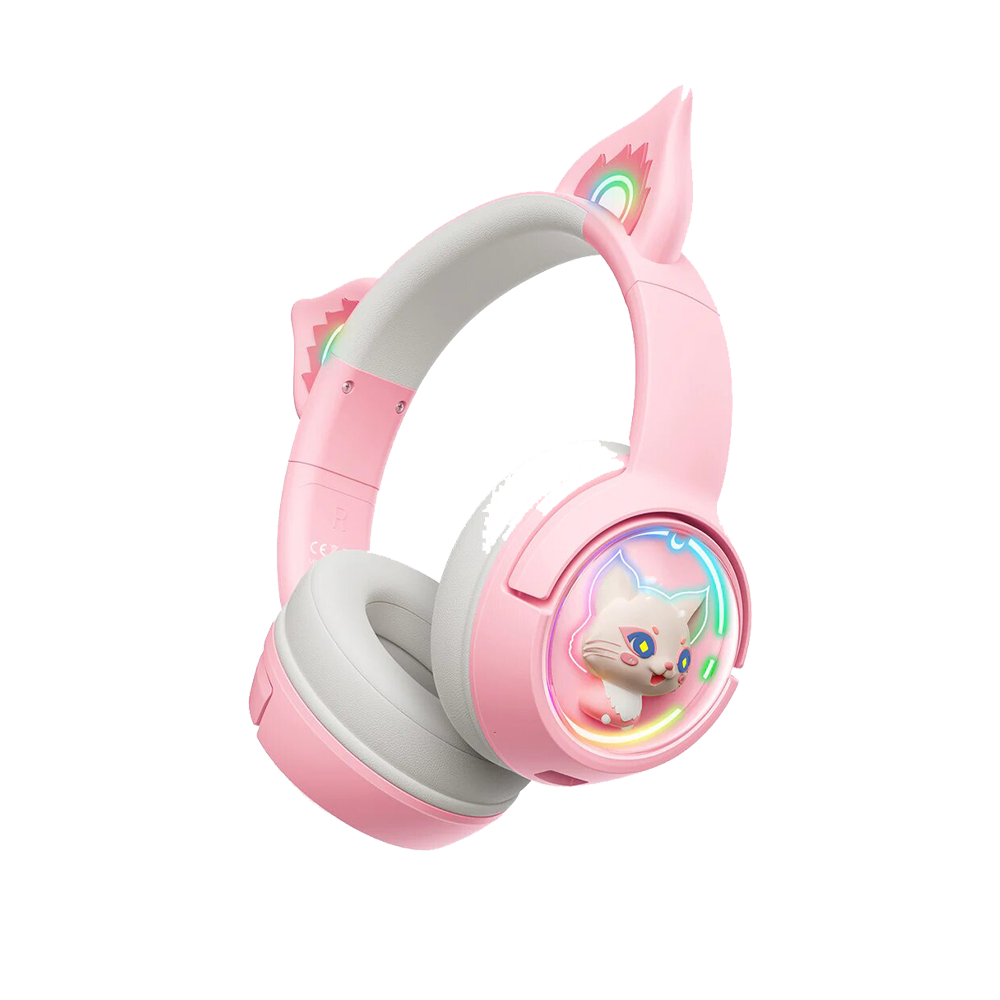 Onikuma B5 Pink Edition Wired Gaming Headset with Soft Cushions and RGB Lighting