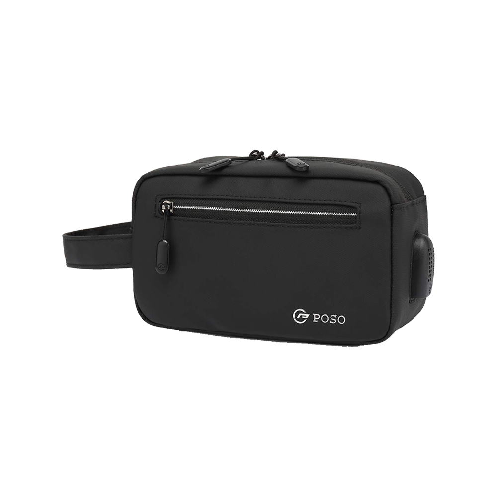 Poso PS-823 Waist Bag with Adjustable Strap and Multi-Zipper Design