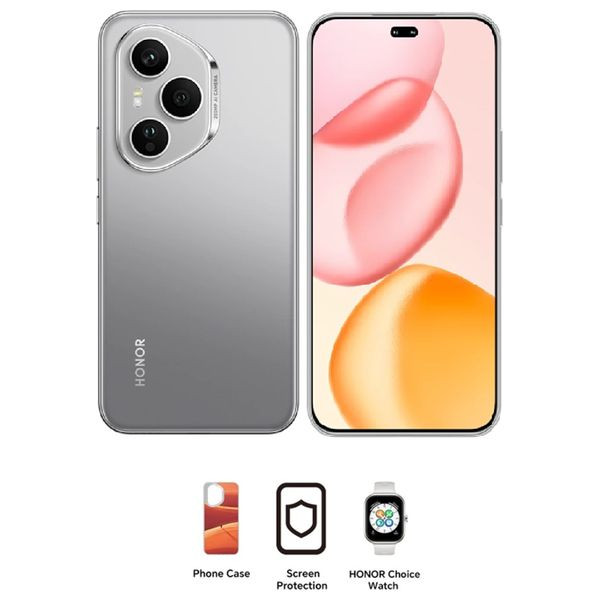 Honor 400 Pro 5G - Dual SIM - 512/12GB - 6.7 Inch - AMOLED 120Hz - Snapdragon 8 Gen 3 (4 nm) - 6000 mAh + Cover + HONOR Choice Watch + Screen Protection
