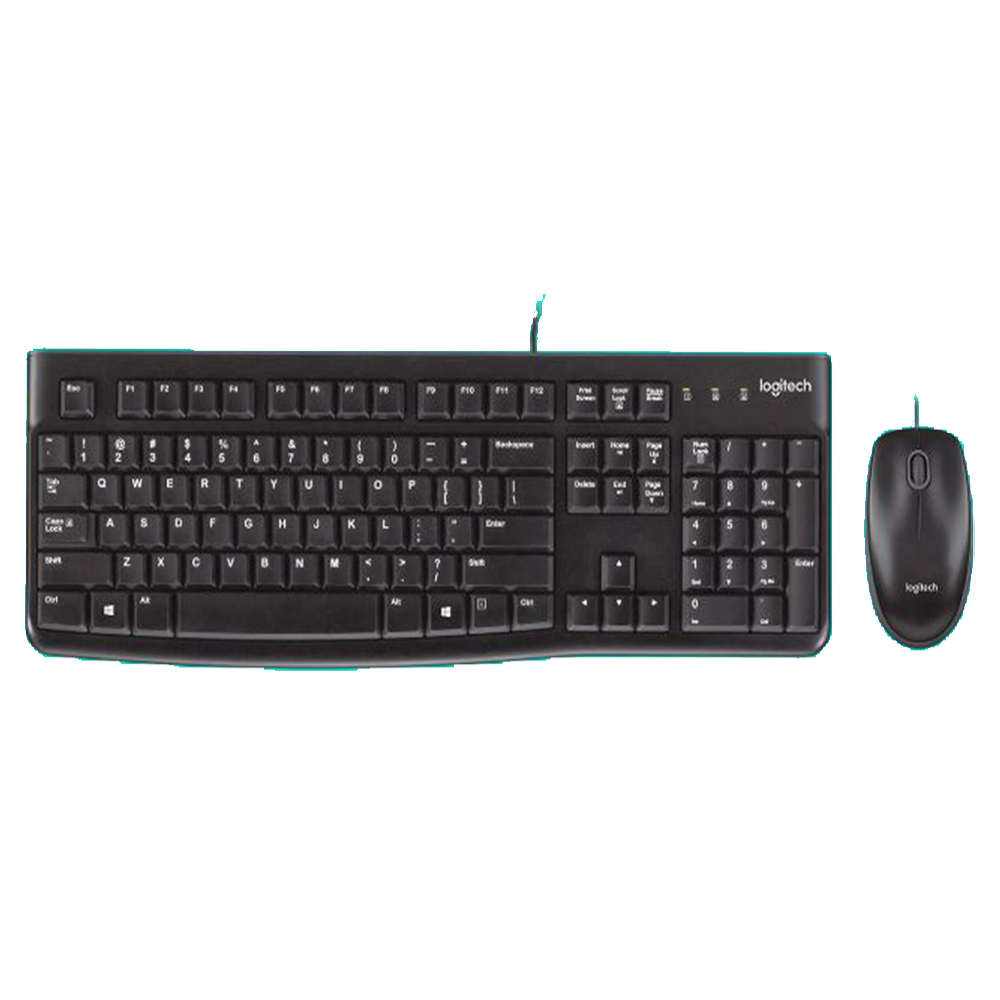 Logitech MK120 Wired Keyboard and Mouse Combo with USB Connection