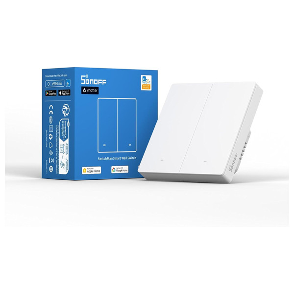 Sonoff 5-50 - Switch-M5 Matter 2 Gang - White