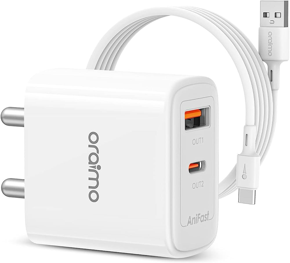 Oraimo PowerGaN 25W Charger With USB-C Cable White