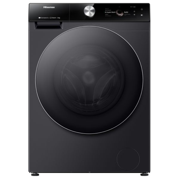 Hisense WF7S1247BB - 12Kg - 1400RPM - Front Loading Washing Machine - Black