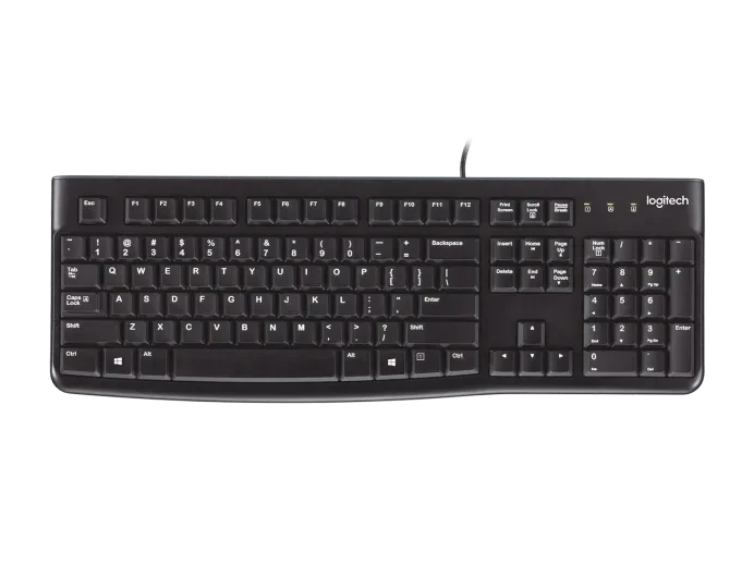 Logitech K120 USB Wired Keyboard with Spill-Resistant Design