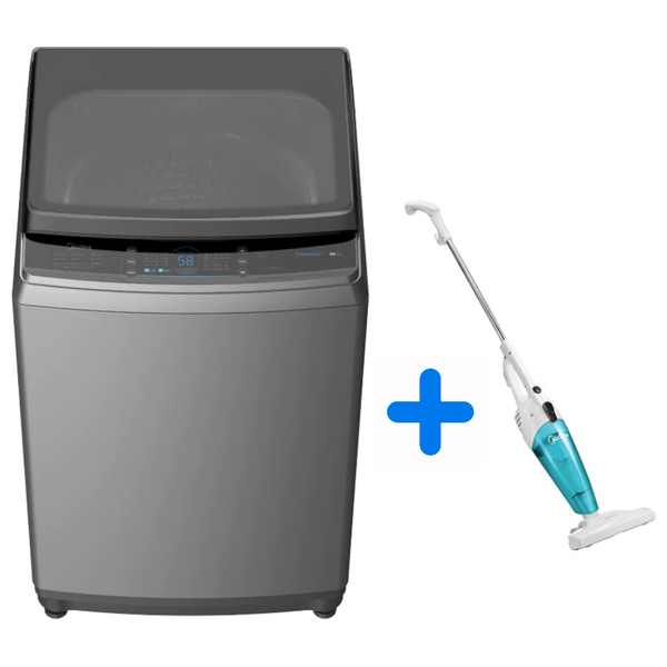 Midea MA200W110/GK - 11Kg - Top Loading Washing Machine - Gray + Midea SC861 - Handheld Vacuum Cleaner - White