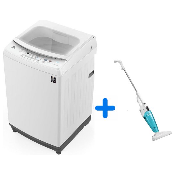 Alhafidh WMHA-1300WTL40 - 13Kg - Top Loading Washing Machine - White + Midea SC861 - Handheld Vacuum Cleaner - White