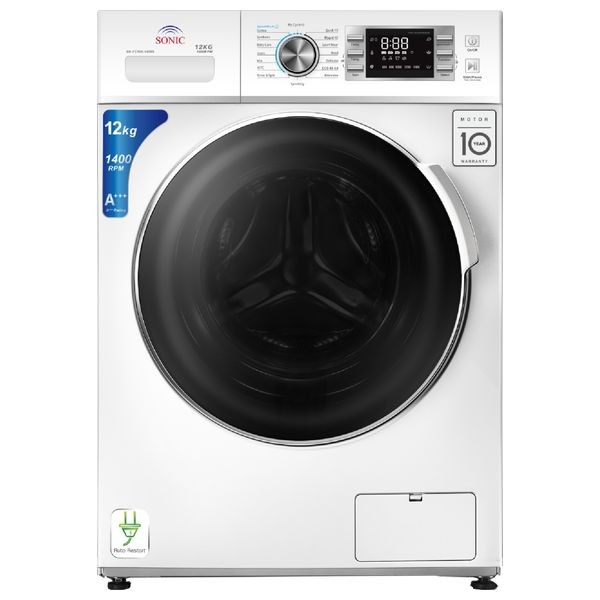 Sonic SN-120-S - 12Kg - 1400RPM - Front Loading Washing Machine - White