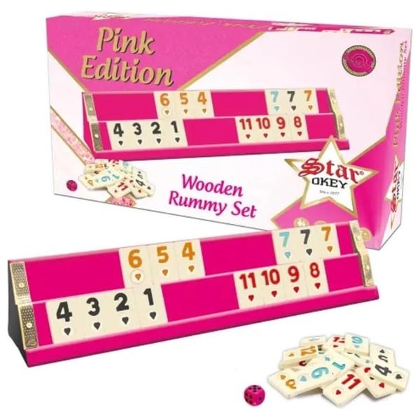 Other Star Okay Edition Wooden Rummy Set - Pink