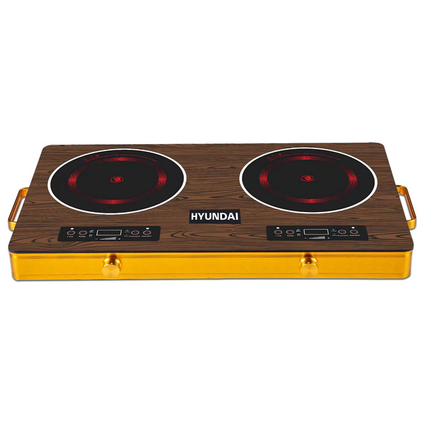 Hyundai HBM-C2 - 2 Burner - Electric Cooker - Wood