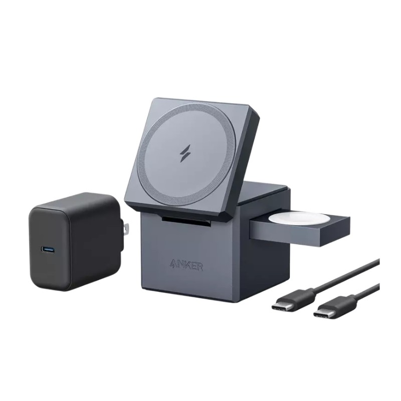 Anker 3-in-1 Cube with MagSafe Gray