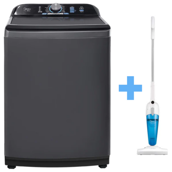 Midea MA500W200/GK - 20Kg - Top Loading Washing Machine - Gray + Midea SC861 - Handheld Vacuum Cleaner - White